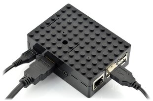 Pi-Blox, корпус для Raspberry Pi 3B+/3B/2B, чёрный цена и информация | Электроника с открытым кодом | kaup24.ee