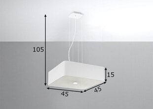 Светильник Sollux Lokko 45 цена и информация | Потолочный светильник, 38 x 38 x 24 см | kaup24.ee