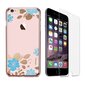 X-Fitted plastikust ümbris Swarovski kristallidega Apple iPhone 6 / 6S jaoks, roosa / sinine lill hind ja info | Telefoni kaaned, ümbrised | kaup24.ee