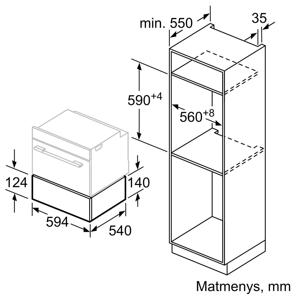 Integreeritav soojendussahtel Bosch BIC510NS0 hind ja info | Kodumasinate lisatarvikud | kaup24.ee