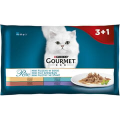 Gourmet Perle märgtoit kassidele kalkuniliha, tuunikala, pardiliha ja lambalihaga, 4x85 g цена и информация | Кошачьи консервы | kaup24.ee