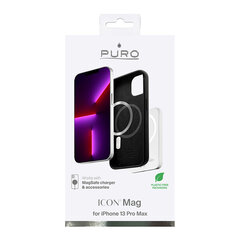 Icon Mag ümbris telefonile Puro iPhone 13 PRO MAX Magsafe, must цена и информация | Чехлы для телефонов | kaup24.ee