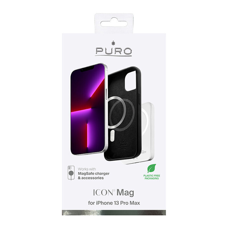 Icon Mag ümbris telefonile Puro iPhone 13 PRO MAX Magsafe, must цена и информация | Telefoni kaaned, ümbrised | kaup24.ee