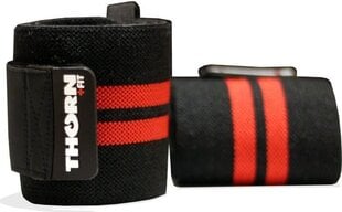 Käepaelad Thorn + Fit Wrist Wraps 24” black/red stripes цена и информация | Ортезы и бандажи | kaup24.ee