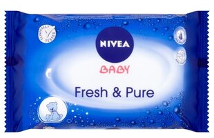 Niisked salvrätikud imikutele Nivea Fresh & Pure 63 tk hind ja info | Niisked salvrätikud, vatipadjad ja -tikud | kaup24.ee