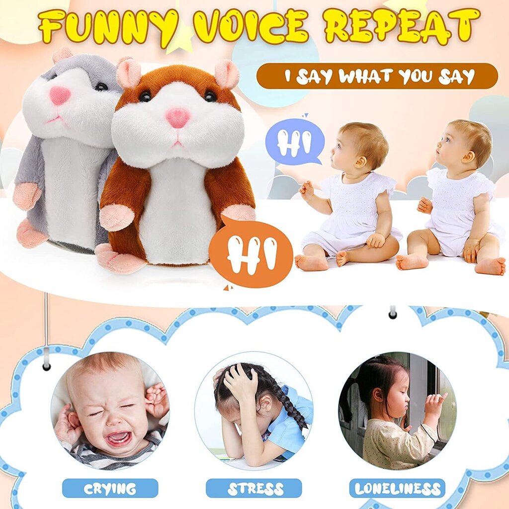 Rääkiv ja tantsiv hamster, pruun hind ja info | Imikute mänguasjad | kaup24.ee