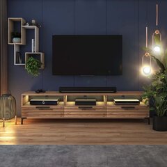 TV-laud Selsey Rikke 3D LED, pruun цена и информация | Тумбы под телевизор | kaup24.ee