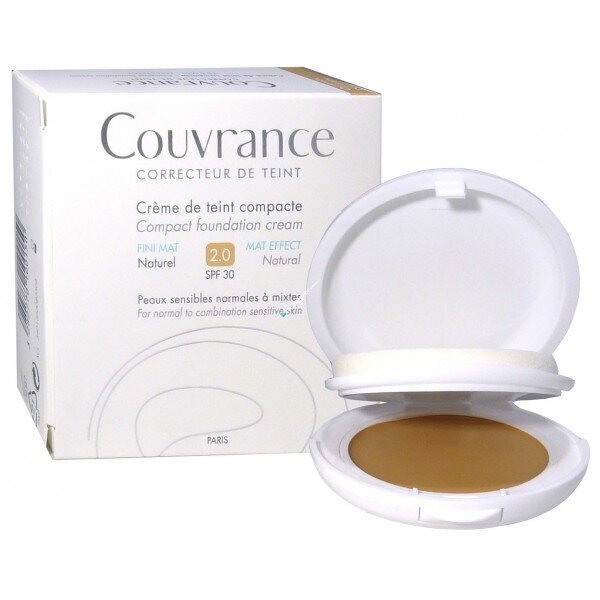 Jumestuskreem Avene Couvrance Compact Cream SPF30 02 Naturale, 9.5 g цена и информация | Jumestuskreemid, puudrid | kaup24.ee