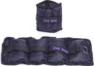 Jalgade ja käte raskused Easy Fitness - 2 x 1 kg цена и информация | Гантели, гири, штанги | kaup24.ee