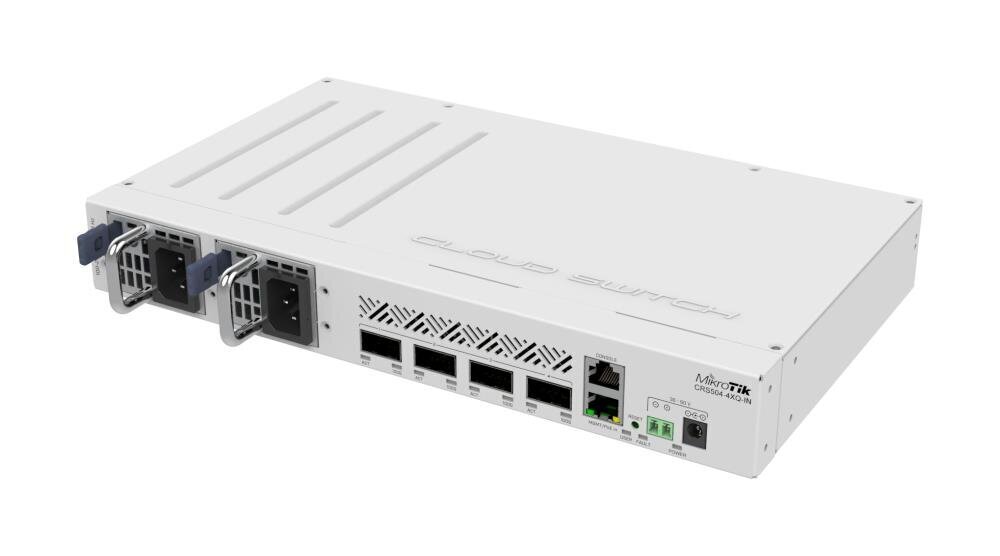 Switch|MIKROTIK|CRS504-4XQ-IN|Rack 1U|1x10Base-T / 100Base-TX|4xQSFP28|CRS504-4XQ-IN цена и информация | Lülitid (Switch) | kaup24.ee