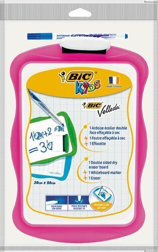 Kirjutustahvel markeri ja käsnaga Bic kids board, 20 x 31 cm цена и информация | Kirjatarbed | kaup24.ee