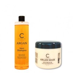 Šampooni ja juuksemaski komplekt argaaniaõliga ARGAN, 500+500 ml hind ja info | Šampoonid | kaup24.ee