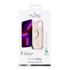 Icon Mag Puro ümbris telefonile iPhone 12-12Pro, roosa цена и информация | Чехлы для телефонов | kaup24.ee