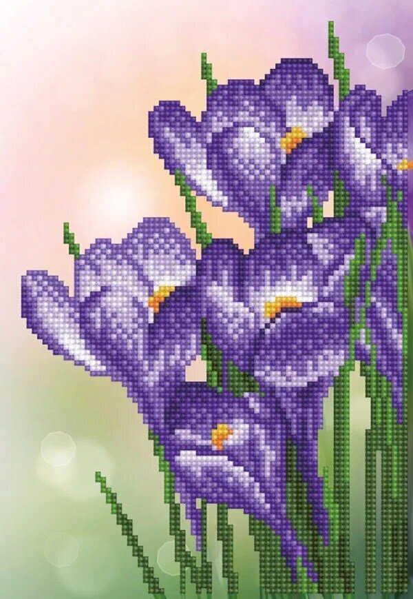 Teemantmosaiik Spring Crocus 32x22 cm hind ja info | Teemantmaalid, teemanttikandid | kaup24.ee