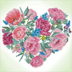 Teemantmosaiik Blossoming heart 32x32 cm цена и информация | Алмазная мозаика | kaup24.ee