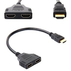 HDMI jaotur 2 in 1 väljund цена и информация | Адаптеры и USB-hub | kaup24.ee