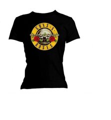 Naiste T-särk, Lühikesed varrukad Guns n' Roses, Classic Bull logo цена и информация | Женские футболки | kaup24.ee