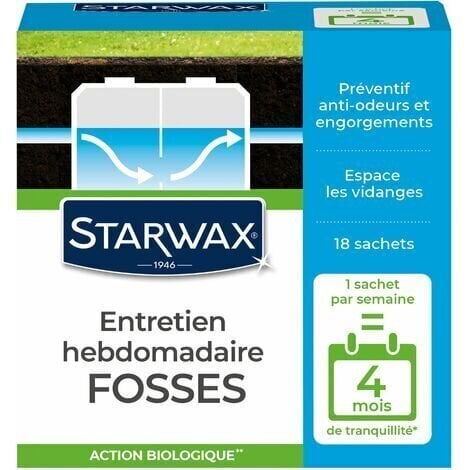 Septiku hooldusvahend Starwax 656, 450 g - 4 kuud. hind ja info | Mikroorganismid, bakterid | kaup24.ee
