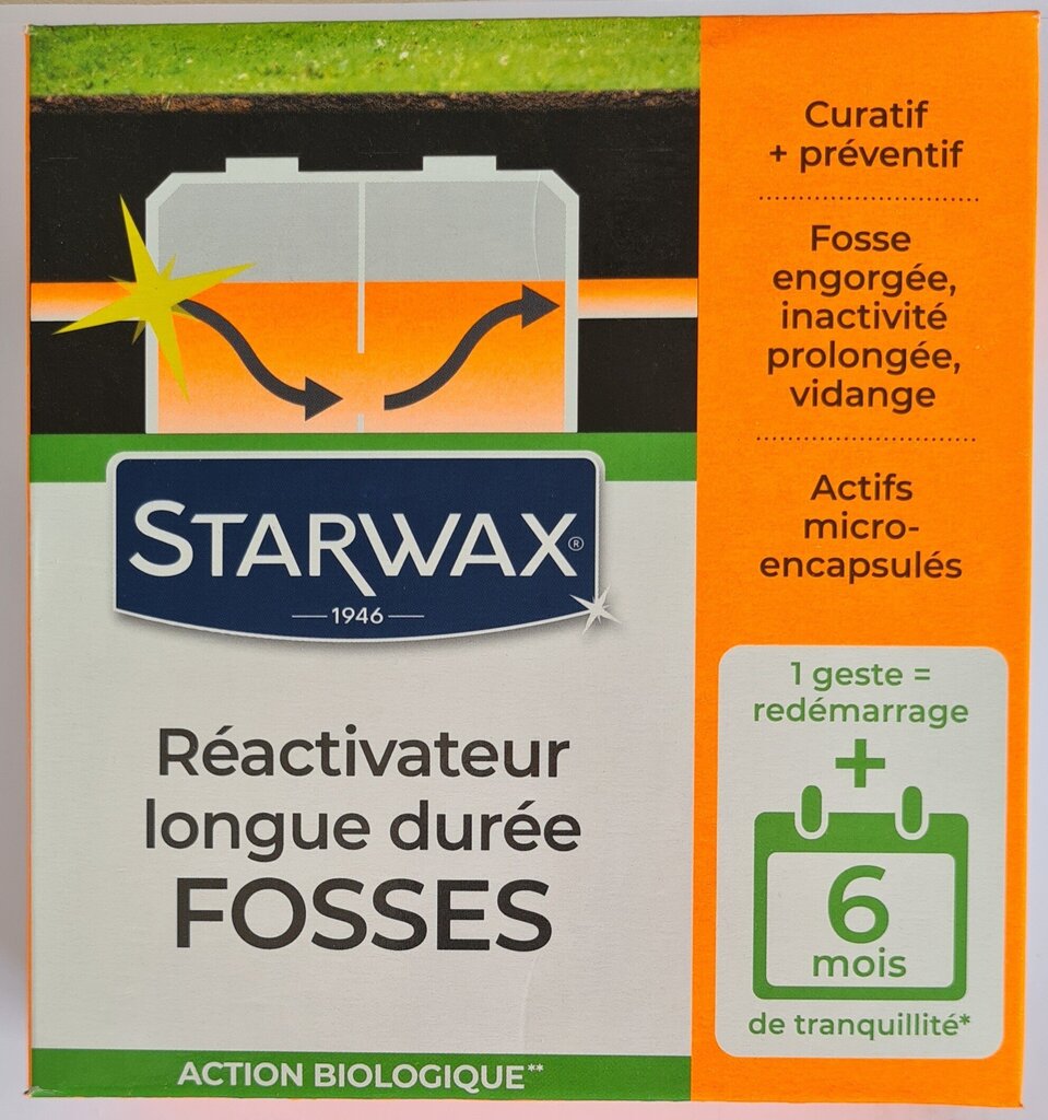 Septiku hooldusvahend Starwax 639, 500 g - 4 kuud. цена и информация | Mikroorganismid, bakterid | kaup24.ee