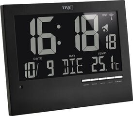 Цифровые радиоуправляемые часы TFA с автоматическим освещением 60.4508 цена и информация | Радиоприемники и будильники | kaup24.ee