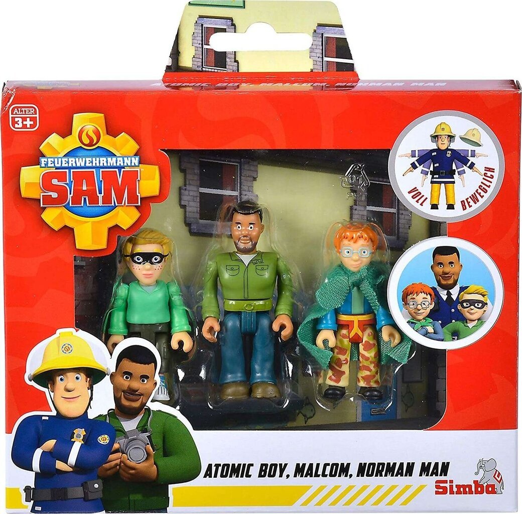 SIMBA Fireman Sam 3 figuurikomplekt цена и информация | Poiste mänguasjad | kaup24.ee