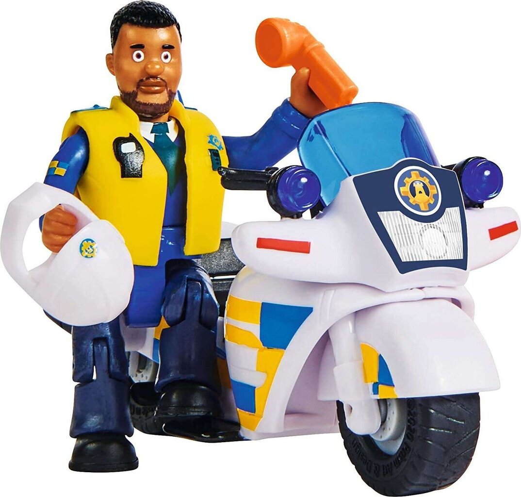 SIMBA tuletõrjuja Sami politseimootor koos Malcolmi kujukesega + Ak цена и информация | Arendavad mänguasjad | kaup24.ee