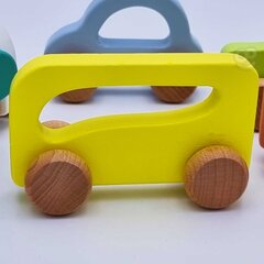 TOOKY TOY Puidust mänguauto tõukebuss lastele цена и информация | Игрушки для малышей | kaup24.ee