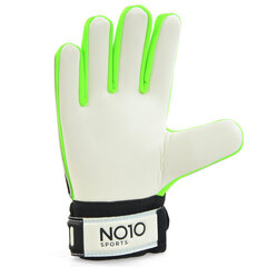 Вратарские перчатки NO10 Club Green 56094 цена и информация | Тренировочные перчатки. Размер 5 | kaup24.ee