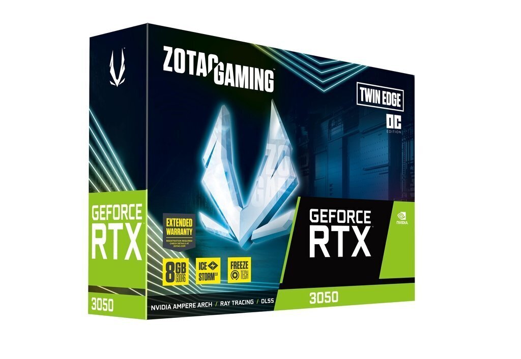 Zotac Gaming GeForce RTX 3050 Twin Edge OC - graphics card - GF RTX 3050 - 8 GB hind ja info | Videokaardid (GPU) | kaup24.ee