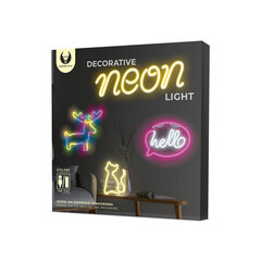 Neon LED Light HELLO pink white Bat + USB FLNE15 Forever Light цена и информация | Настенные светильники | kaup24.ee