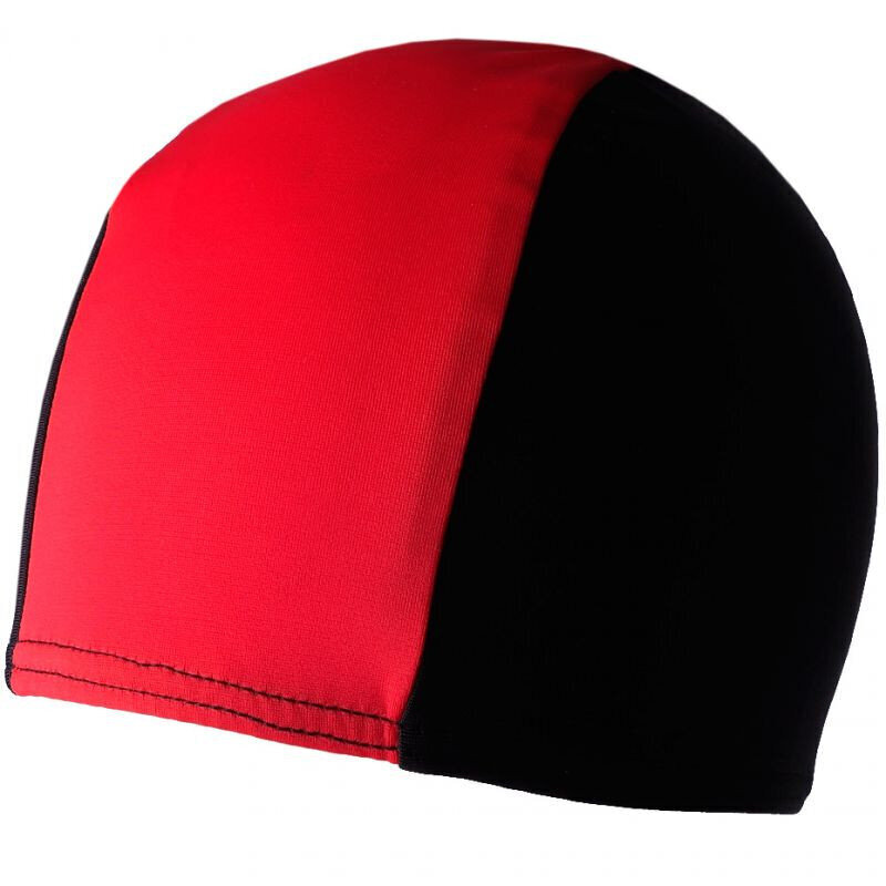Ujumismüts Crowell Lycra Juunior, must/punane hind ja info | Ujumismütsid | kaup24.ee