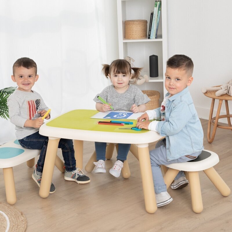 SMOBY Valge ja sinine toaline seljatoega aiatool hind ja info | Laste lauad ja toolid | kaup24.ee