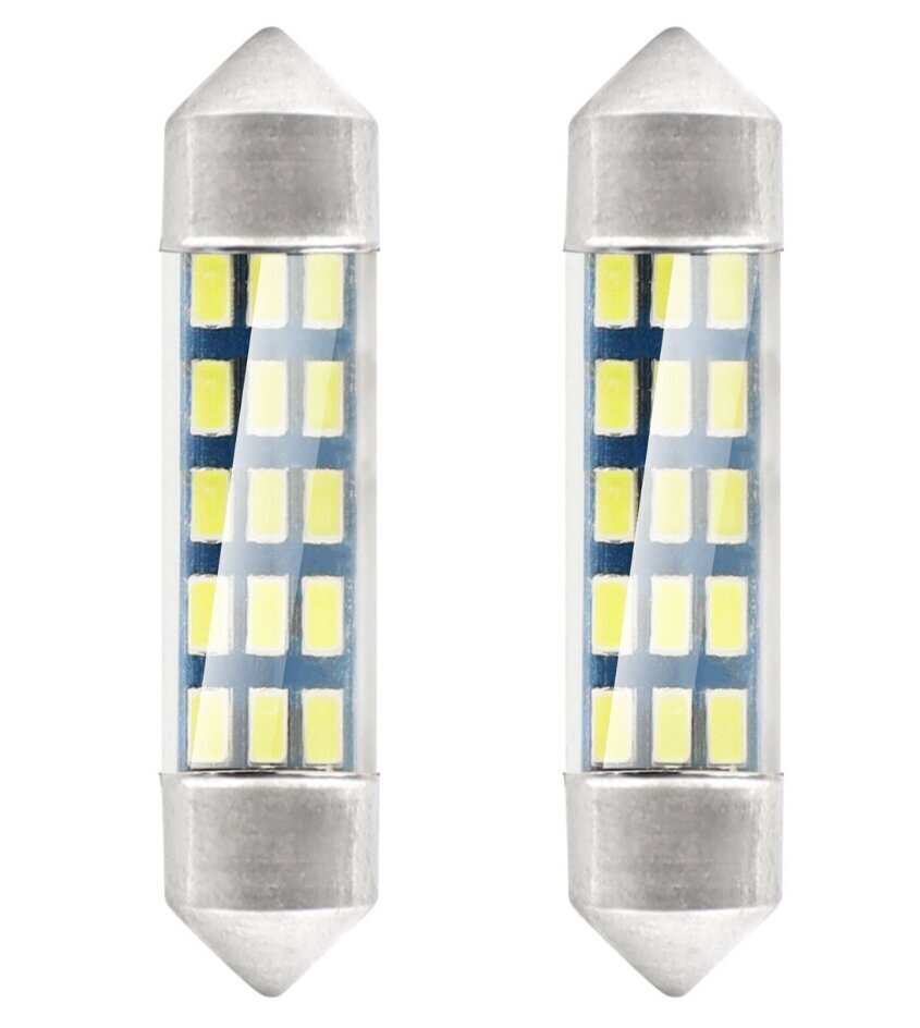 LED Standard Festoon C5W 15xSMD 3014 12V 39mm auto pirnid 2tk цена и информация | Autopirnid | kaup24.ee