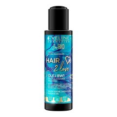 Масло для волос Eveline Hair 2 Love 8in1 110 мл цена и информация | Маски, масла, сыворотки | kaup24.ee