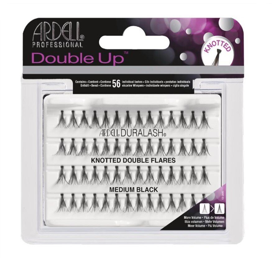 Ardell Double Up Knotted Medium Black Ripsmetutikud hind ja info | Kunstripsmed, ripsmekoolutajad | kaup24.ee