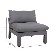 Средняя часть модульного дивана Fluffy, серый цена и информация | Садовые стулья, кресла, пуфы | kaup24.ee