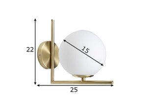 Настенный светильник GLAMY, 15х25х22 см цена и информация | Настенные светильники | kaup24.ee