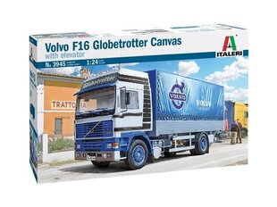 Пластиковая сборная модель Volvo F16 Globetrotter Canvas Truck With Elevator, 1/24, 3945 цена и информация | Конструкторы и кубики | kaup24.ee