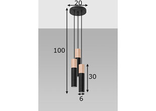 Laevalgusti Sollux Pablo 3P цена и информация | Потолочные светильники | kaup24.ee