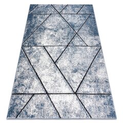 Vaip kaasaegne COZY 8872 geomeetriline, kolmnurgad - Struktuuriline, kahel tasemel fliis sinine hind ja info | Vaibad | kaup24.ee