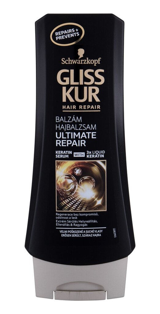 Sampoon kahjustatud juustele Schwarzkopf Gliss Kur Ultimate Repair 200 ml hind ja info | Juuksepalsamid | kaup24.ee