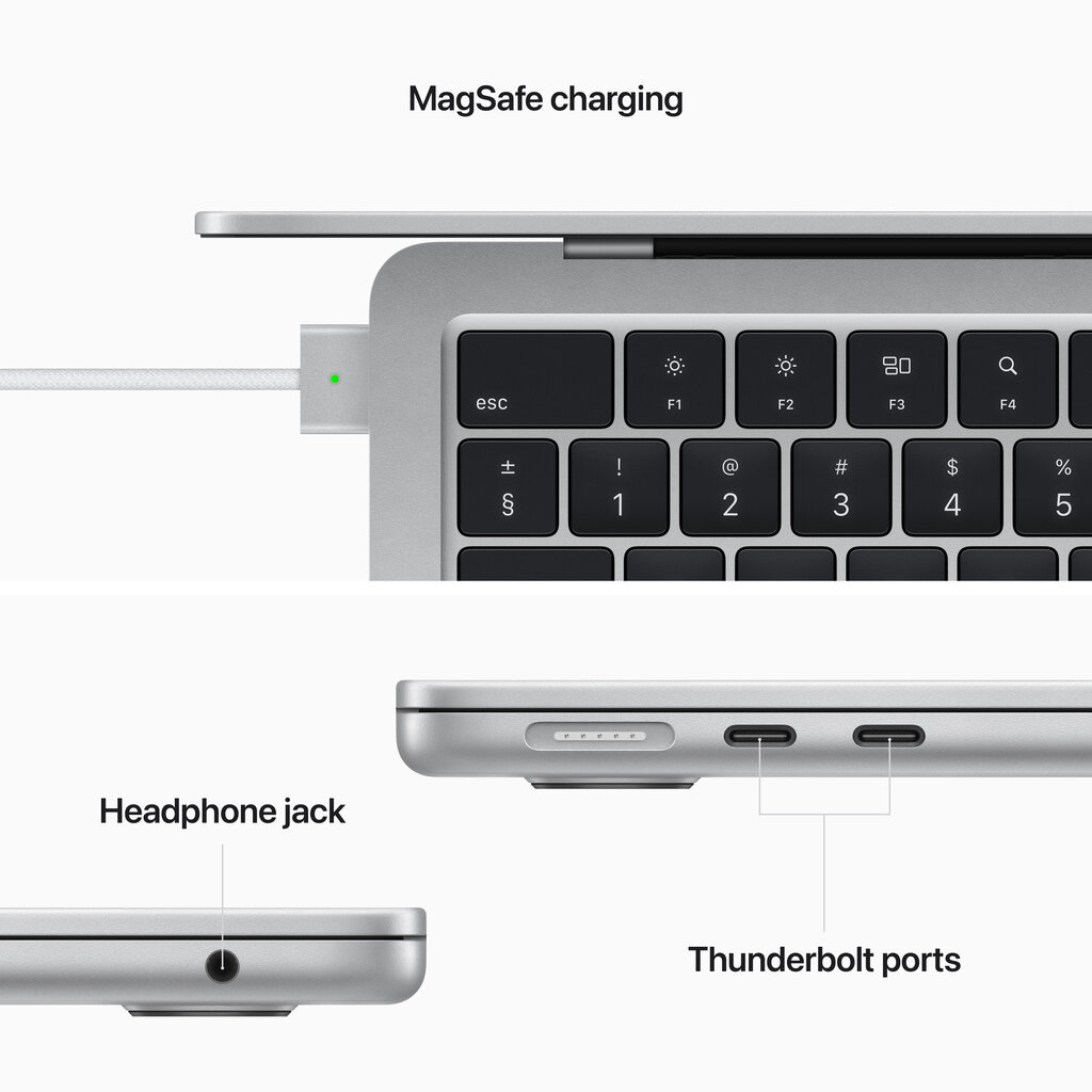 MacBook Air 13” Apple M2 8C CPU, 10C GPU/8GB/512GB SSD/Silver/INT - MLY03ZE/A цена и информация | Sülearvutid | kaup24.ee