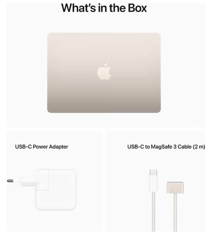 Apple MacBook Air 13” Apple M2 8/256GB Starlight INT MLY13ZE/A hind ja info | Sülearvutid | kaup24.ee