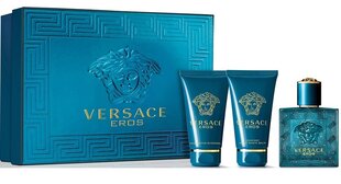 Komplekt Versace Eros: EDT meestele 50 ml + dušigeel 50 ml + habemeajamisjärgne palsam 50 ml цена и информация | Мужские духи | kaup24.ee