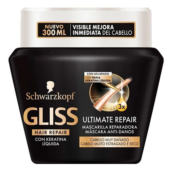 Taastav juuksemask Schwarzkopf Glis Ultimate Repair, 300 ml цена и информация | Maskid, õlid, seerumid | kaup24.ee