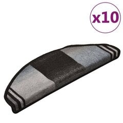 vidaXL isekleepuvad trepivaibad 10 tk, 65 x 25 cm, must ja hall hind ja info | Vaibad | kaup24.ee