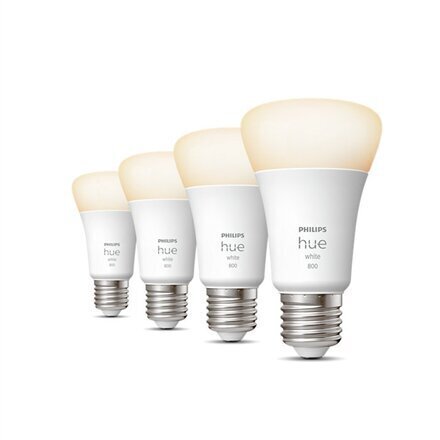 Nutikad LED pirnid Philips Hue E27 9W 800lm, 4 tk. hind ja info | Lambipirnid, lambid | kaup24.ee