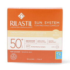 Компактная пудра для лица с эффектом загара Rilastil Sun System Бежевый Spf 50+ (10 г) цена и информация | Пудры, базы под макияж | kaup24.ee