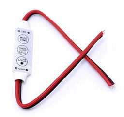 Одноцветный LED контроллер Powermax MINI 12V-24V 3 ключа для LED 3528/5050, 5шт цена и информация | Светодиодные ленты | kaup24.ee