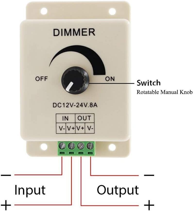 Elektriline kontroller Powermax DC 12V – 24V 8A sisse/välja nupuga цена и информация | Lülitid ja pistikupesad | kaup24.ee